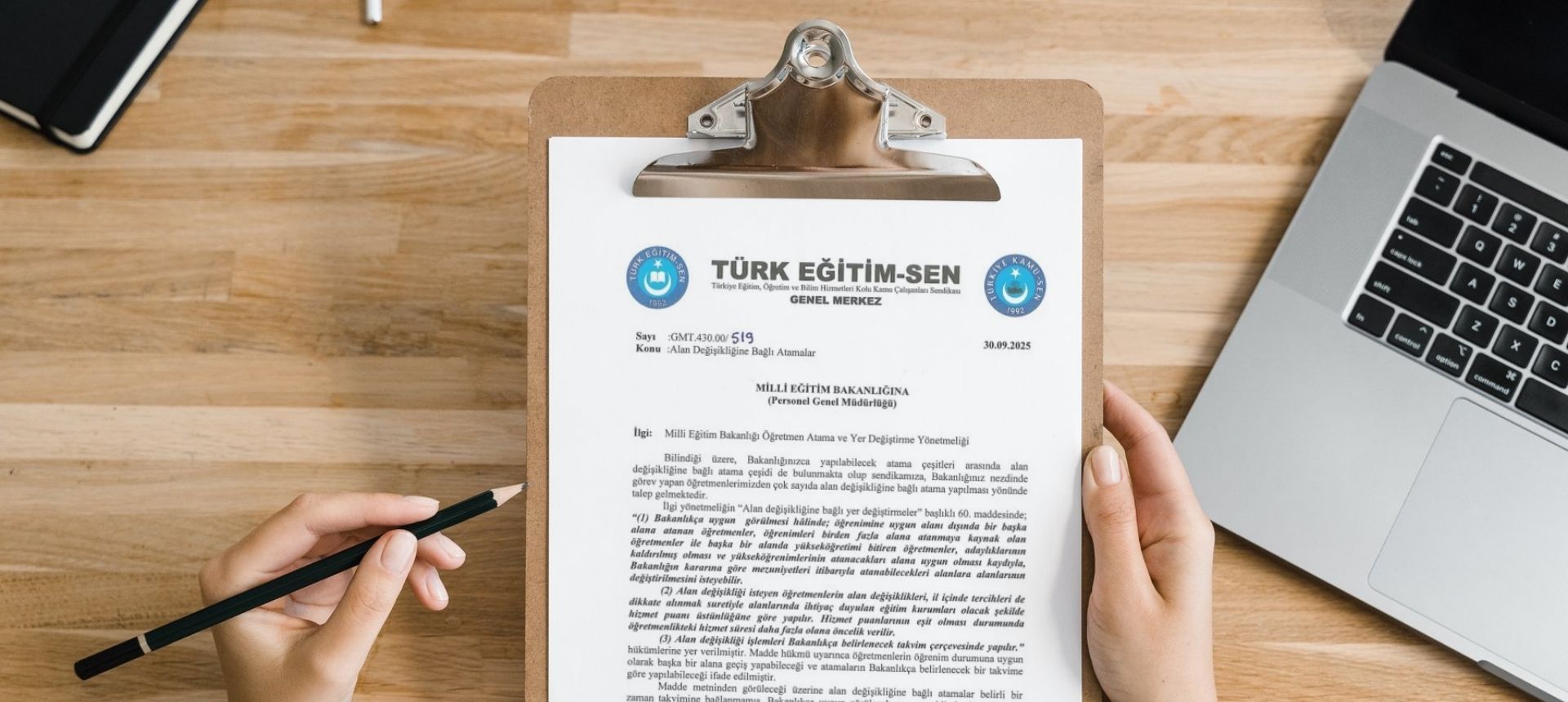 ALAN DEĞİŞİKLİĞİNE BAĞLI ATAMA İŞLEMLERİ YAPILSIN!