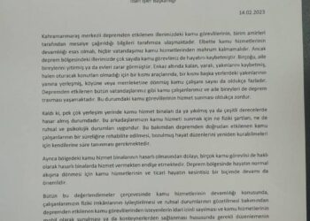 Deprem Bölgesindeki Kamu Görevlileri İçin Düzenleme Yapılması Gerekiyor