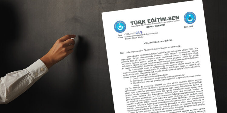 Uzman ve Başöğretmenlik Başvurularında Dikkate Alınan Süreler Talebimiz Doğrultusunda Güncellenmelidir.