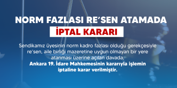 NORM FAZLASI RE’SEN ATAMADA İPTAL KARARI